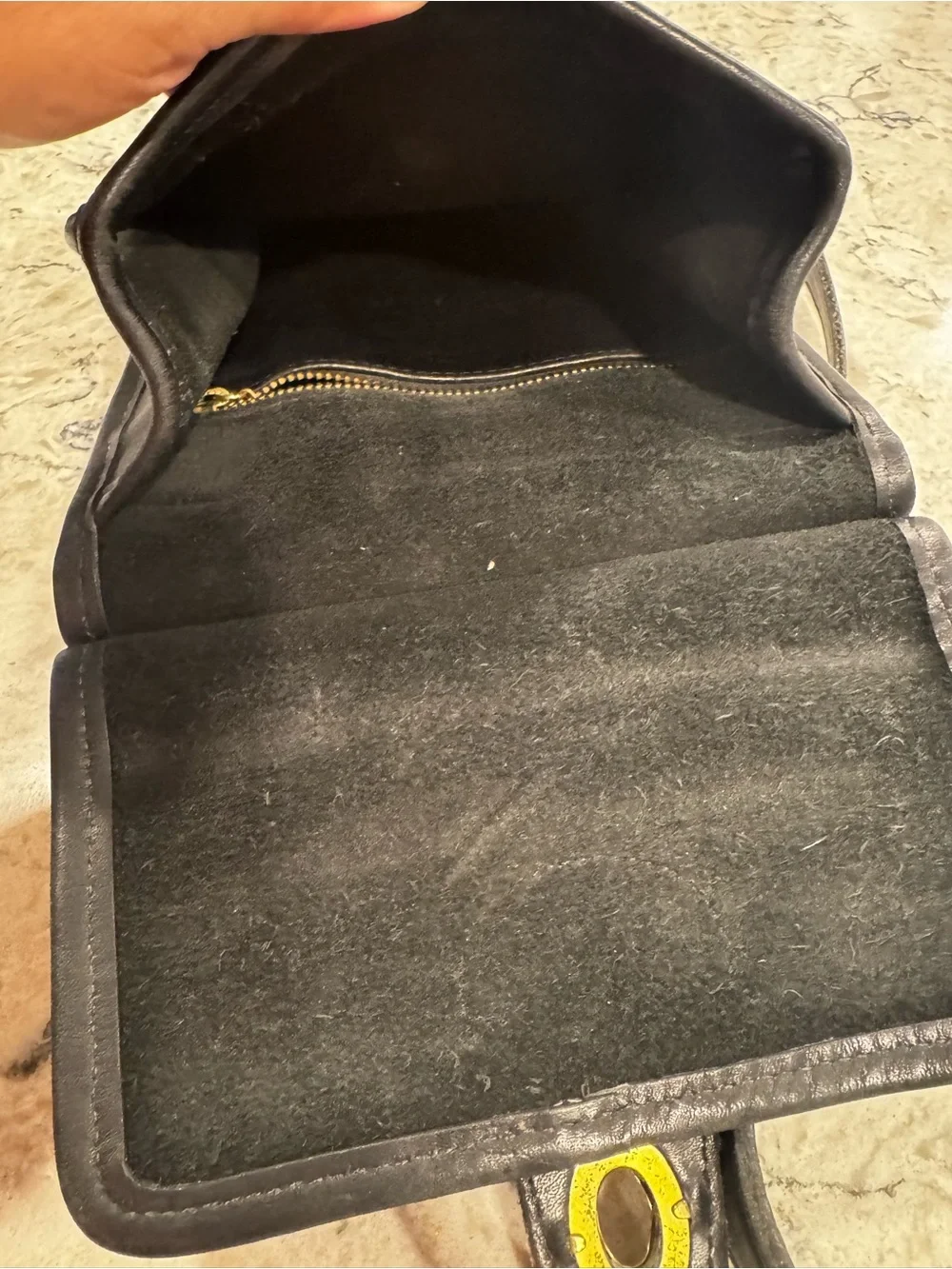 Coach Vintage Murphy Crossbody Bag 9930 Black Leather Brass Hardware